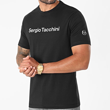 Sergio Tacchini - Camiseta Robin 39226 Negro reflectante