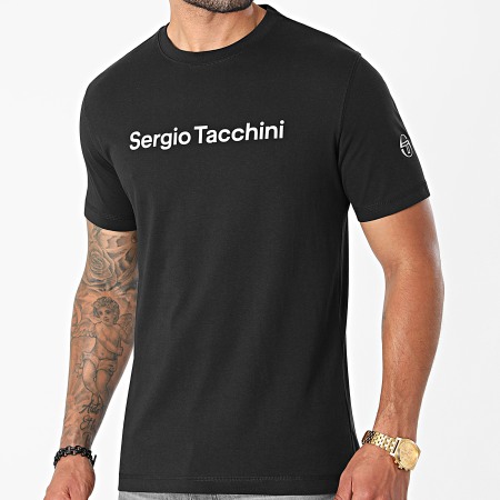 Sergio Tacchini - Robin 39226 Maglietta nera riflettente