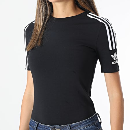 Adidas Originals - Tee Shirt Femme A Bandes Tight FM2592 Noir