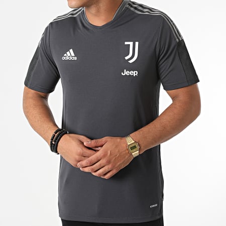 Adidas Sportswear - Tee Shirt De Sport A Bandes Juventus GR2938 Gris Anthracite