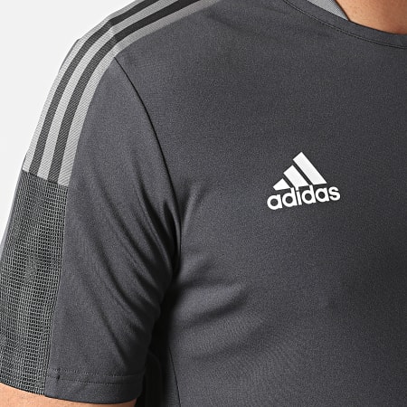 Adidas Performance - Tee Shirt De Sport A Bandes Juventus GR2938 Gris Anthracite