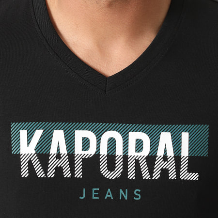 Kaporal - Camiseta de manga larga Robuk negro
