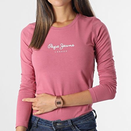 Pepe Jeans - Tee Shirt Manches Longues Femme New Virginia Rose