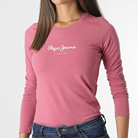 Pepe Jeans - Tee Shirt Manches Longues Femme New Virginia Rose