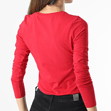 Pepe Jeans - Tee Shirt Manches Longues Femme New Virginia Rouge