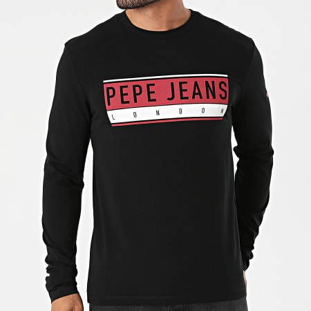 Pepe Jeans - Tee Shirt Manches Longues Jayo Noir