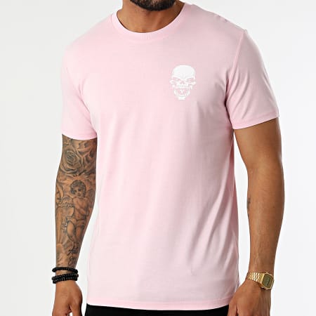Untouchable - Tee Shirt Logo Rose Pastel Blanc
