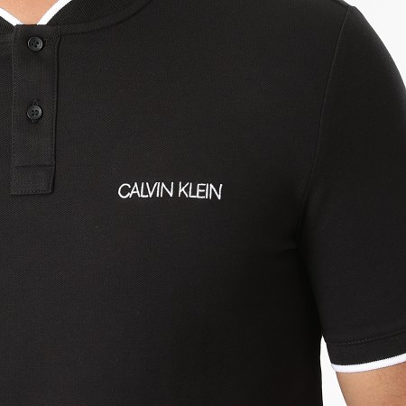 Calvin Klein - Polo Manches Courtes Stretch Tipping Mao 6865 Noir