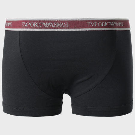 Emporio Armani - Lot De 2 Boxers 111210 1A717 Noir Bordeaux