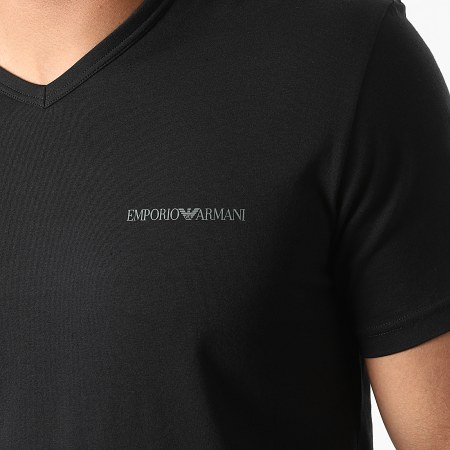 Emporio Armani - Lot De 2 Tee Shirts 111849-1A717 Noir Vert Kaki