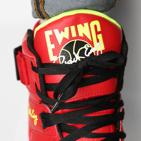 Ewing Athletics - Baskets 33 Hi 1BM01117 Chinese Red Black Safety Yellow