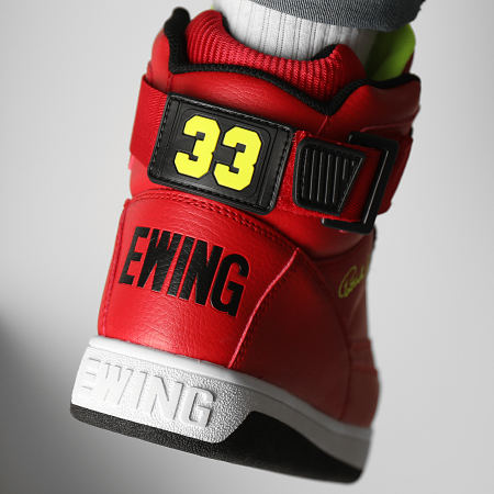 Ewing Athletics - Zapatillas 33 Hi 1BM01117 Chinese Red Black Safety Yellow