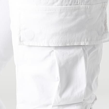 John H - Pantalon Cargo XQ06 Blanc