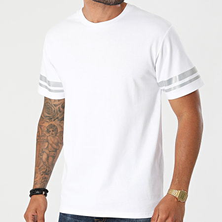 John H - Tee Shirt Réfléchissant T123 Blanc