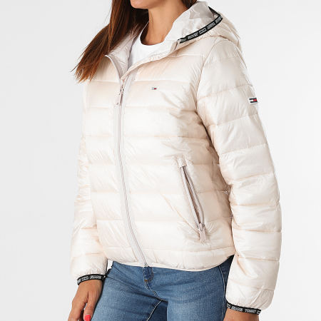 Tommy Jeans - Doudoune Capuche Femme Quilted Tape 9350 Beige