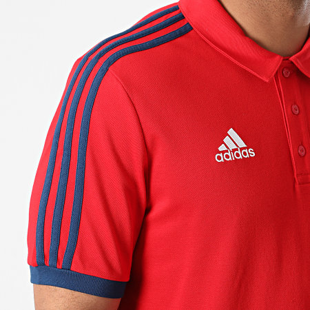 adidas - Polo Manches Courtes A Bandes Arsenal FC 3 Stripes GR4206 Rouge