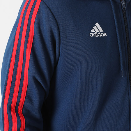 adidas - Sweat Zippé Capuche A Bandes Arsenal FC 3 Stripes GR4203 Bleu Marine