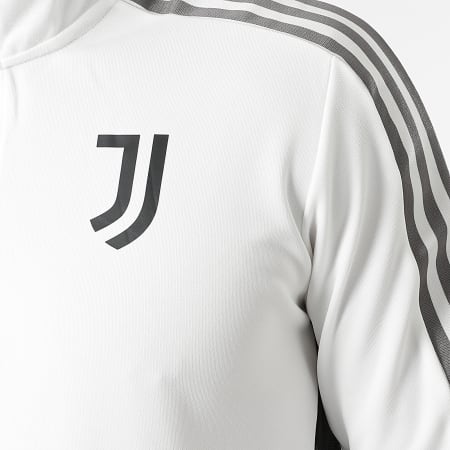 Adidas Sportswear - Sweat Col Zippé A Bandes Juventus GR2941 Ecru