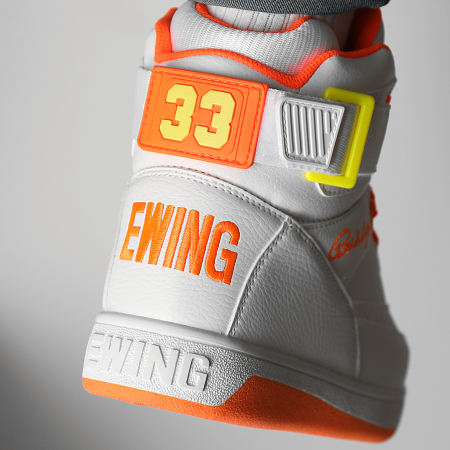 Ewing Athletics - Baskets 33 Hi 1BM01117 White Shocking Orange Lemon Tonic