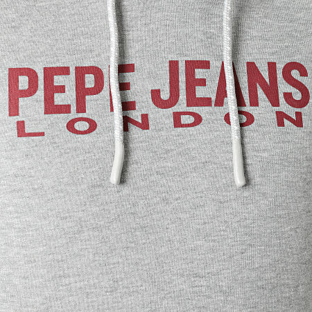 Pepe Jeans - Sweat Capuche A Bandes Andre PM582028 Gris Chiné
