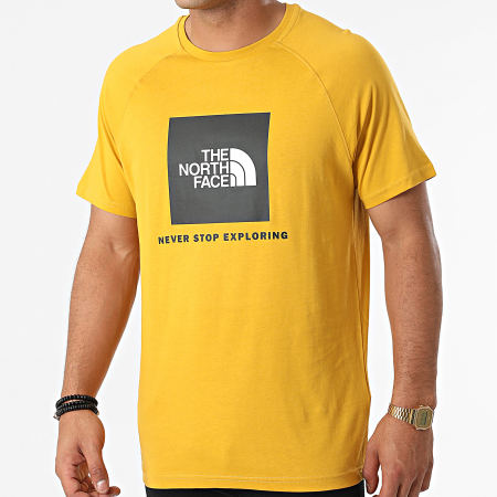 The North Face - Tee Shirt Raglan Red Box A3BQO Jaune Moutarde