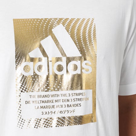 Adidas Performance - Tee Shirt GR6313 Blanc Doré