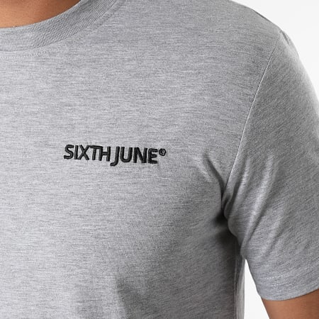 Sixth June - Ensemble De Survetement Tee Shirt Short 22536ESE Gris Chiné
