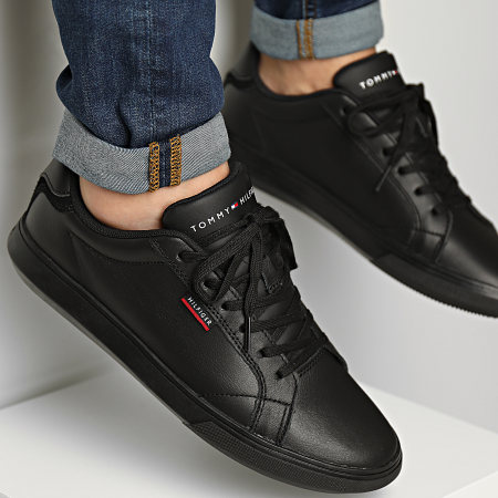Tommy Hilfiger - Baskets Essential Leather Cupsole 3750 Black