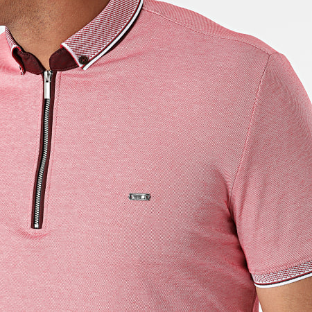 Classic Series - Polo Manches Courtes 21Y-1118 Rouge Chiné
