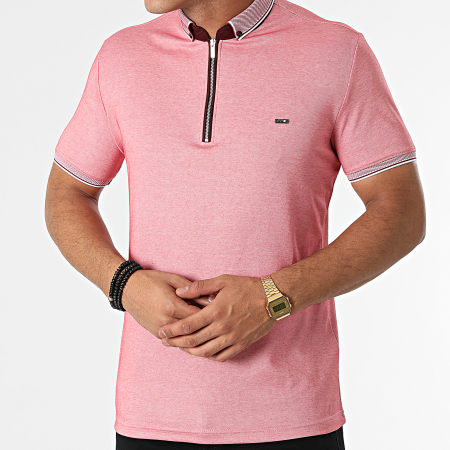 Classic Series - Polo Manches Courtes 21Y-1118 Rouge Chiné