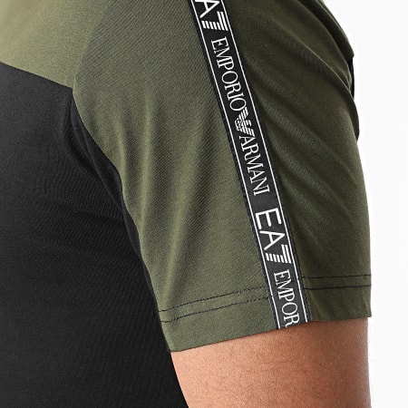 EA7 Emporio Armani - Tee Shirt 6KPT10-PJ7CZ Vert Kaki Noir