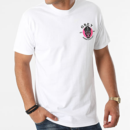 Obey - Tee Shirt Obey Battle Panther Blanc