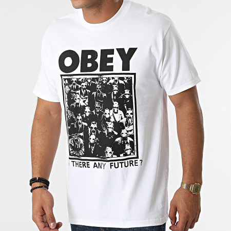 Obey - Tee Shirt Is There Any Furture Blanc