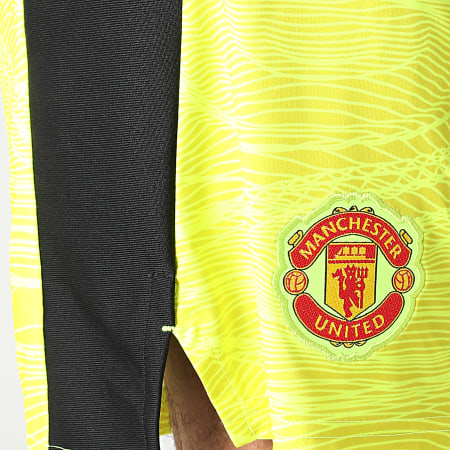 Adidas Performance - Pantalón corto deportivo de rayas Manchester United GM4626 amarillo negro