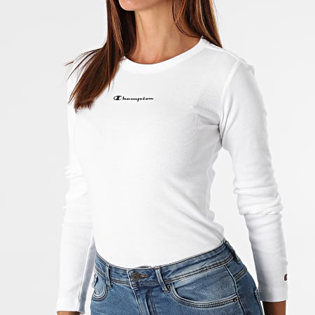 Champion - Tee Shirt Manches Longues Femme 114435 Blanc