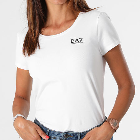 EA7 Emporio Armani - Tee Shirt Femme 6KTT18-TJ12Z Blanc