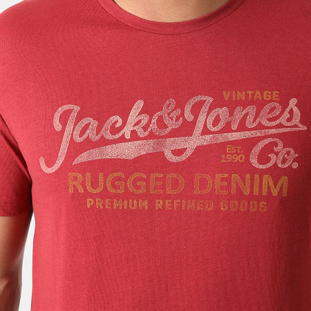 Jack And Jones - Camiseta Booster Rojo Oscuro