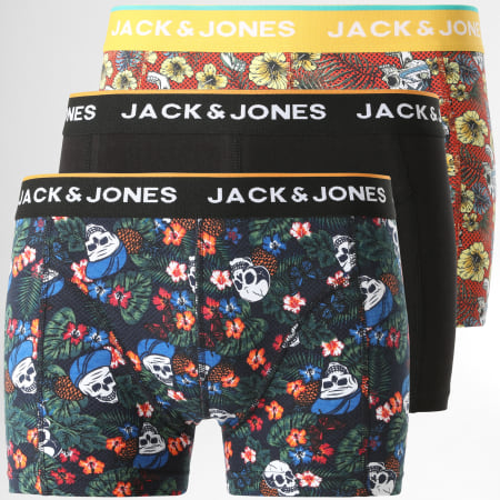 Jack And Jones - Lot De 3 Boxers Brac 12194129 Noir Flora