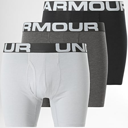 Under Armour - Set di 3 boxer in cotone Charged 1363617 blu navy grigio