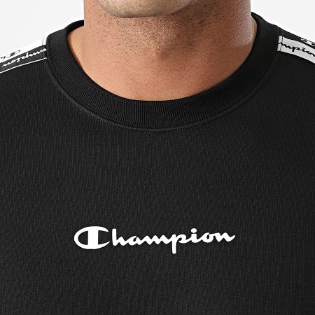 Champion - Sweat Crewneck A Bandes 216560 Noir