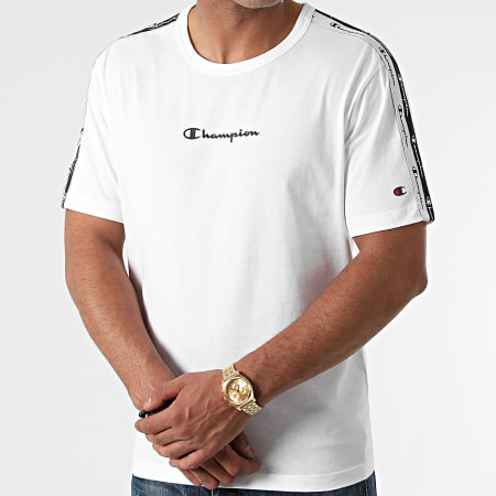 Champion - Camiseta Rayas 216562 Blanco