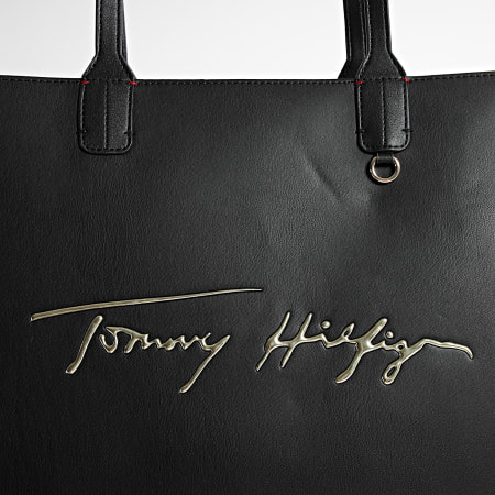 Tommy Hilfiger - Ensemble Sac Tote Et Pochette Femme Iconic Tommy 0457 Noir