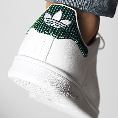 Adidas Originals - Baskets Stan Smith H04333 Cloud White Green - LaBoutiqueOfficielle.com