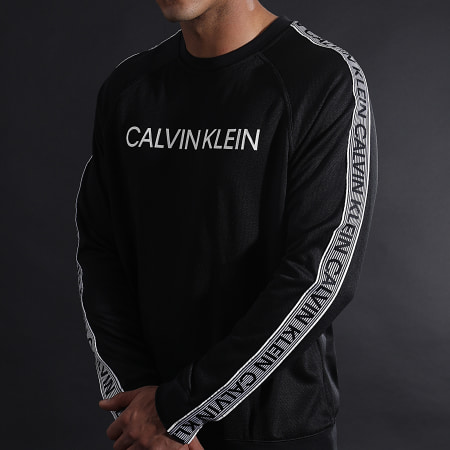 Calvin Klein - Sweat Crewneck A Bandes GMF1W300 Noir