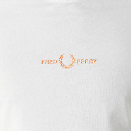 Fred Perry - Tee Shirt Embroidered Blanc
