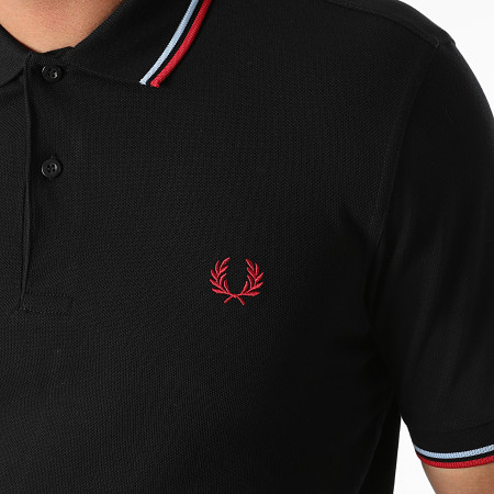 Fred Perry - Polo Manches Courtes Twin Tipped M3600 Blanc