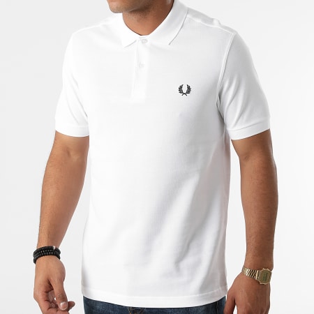 Fred Perry - Polo Manches Courtes Plain M6000 Blanc