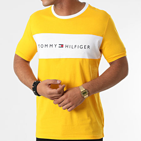 Tommy Hilfiger - Tee Shirt CN Logo Flag 1170 Jaune