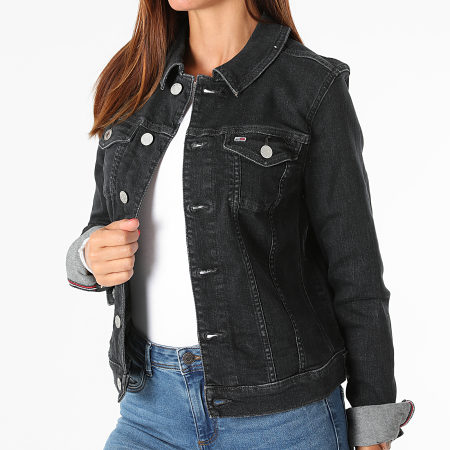 Tommy Jeans - Chaqueta Jean Mujer Vivianne 0470 Negro