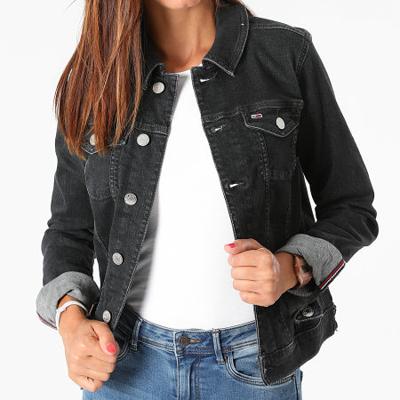 Tommy Jeans - Chaqueta Jean Mujer Vivianne 0470 Negro